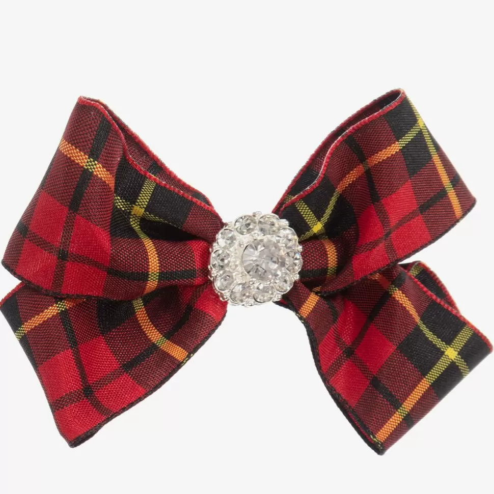 Cute Cute Red Tartan Bow Hair Clip (7cm)^ Hair Accessories