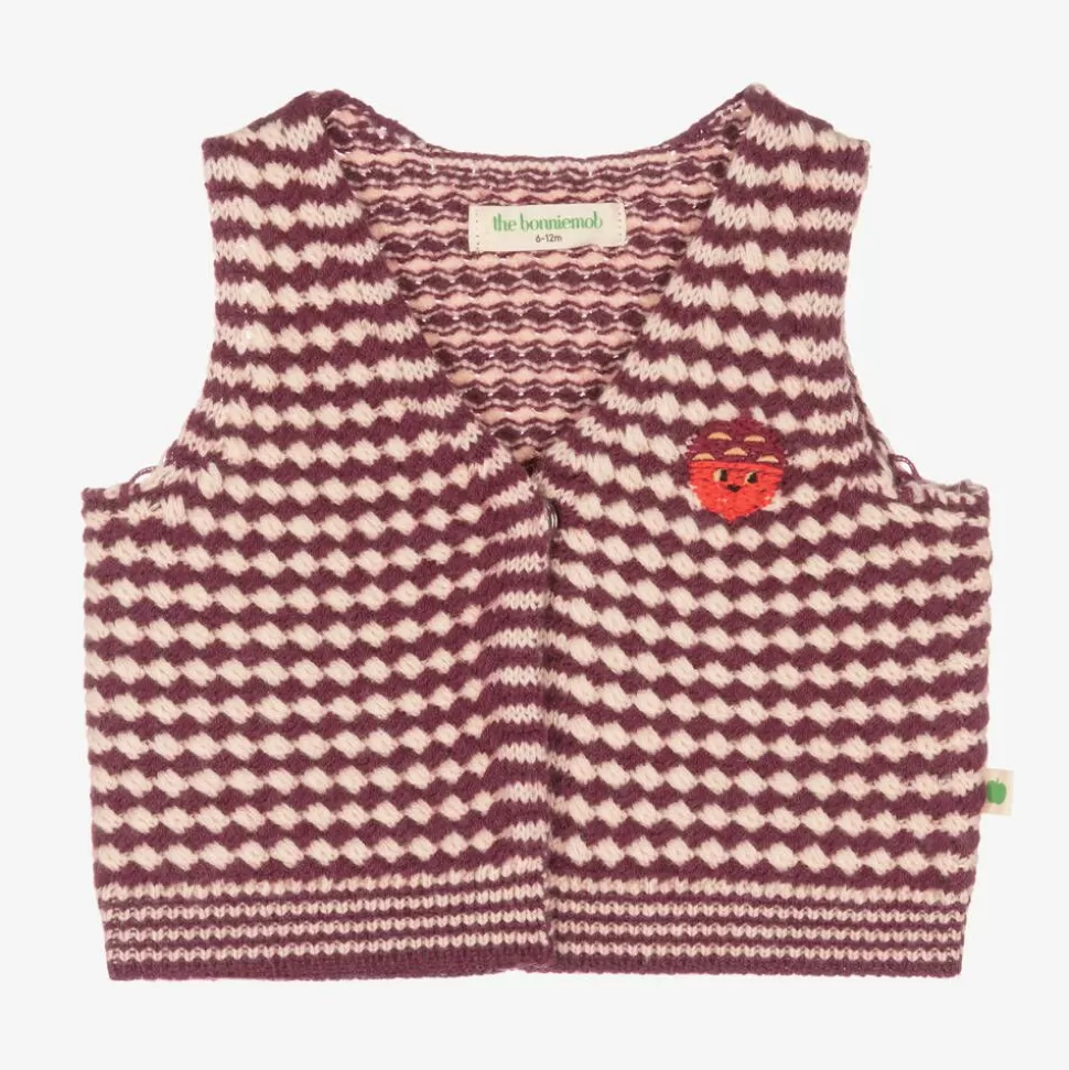 The Bonniemob Red Wool & Organic Cotton Waistcoat^BOY Tops | Tops