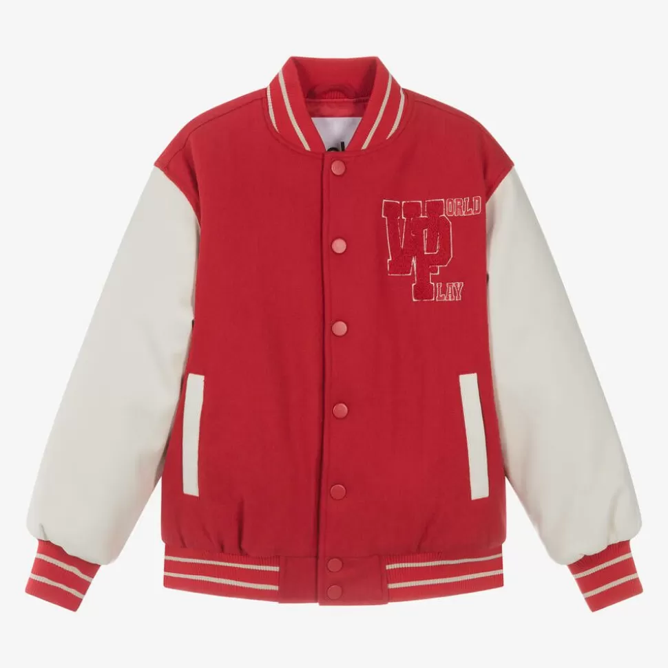 Molo Red Wool Varsity Jacket^ Coats & Jackets