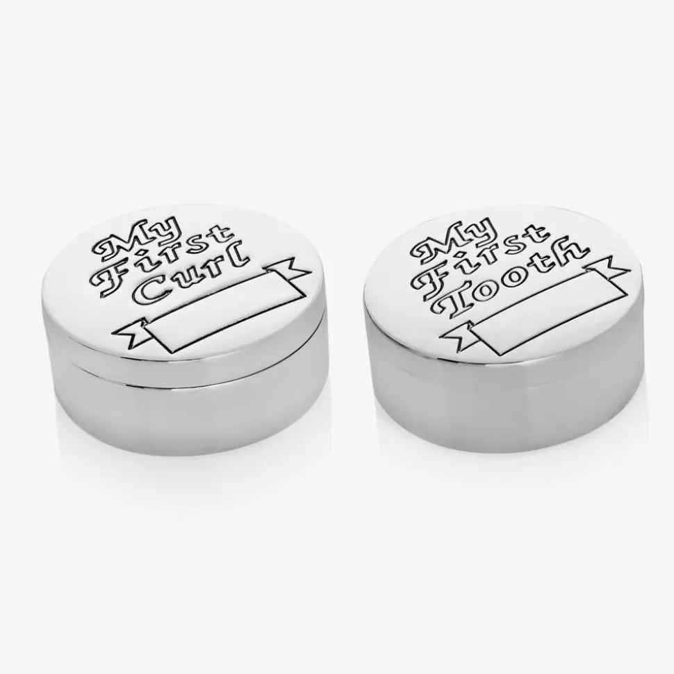 English Trousseau Silver Baby Boxes Gift Set^ Gifts