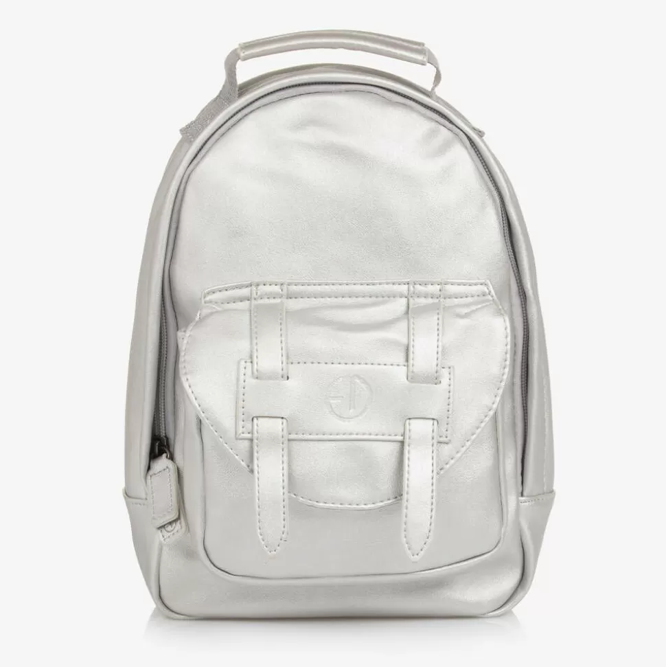 Elodie Silver Faux Leather Mini Backpack (27cm)^BOY Bags | Bags