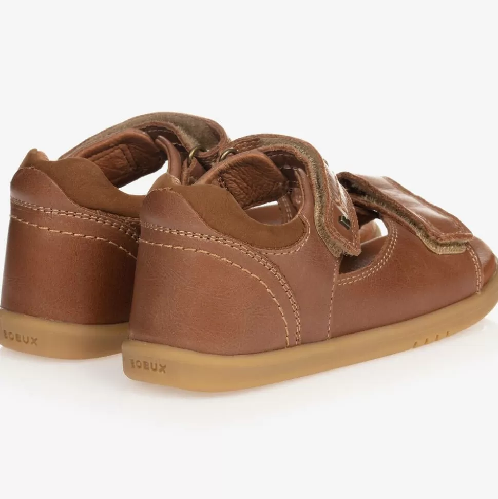 Bobux IWalk Tan Brown Leather Sandals^BOY Sandals | Sandals