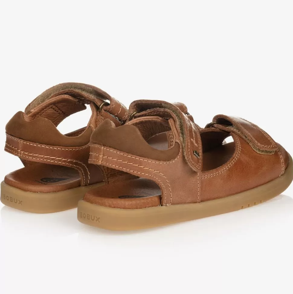 Bobux Kid + Tan Brown Leather Sandals^BOY Sandals | Sandals