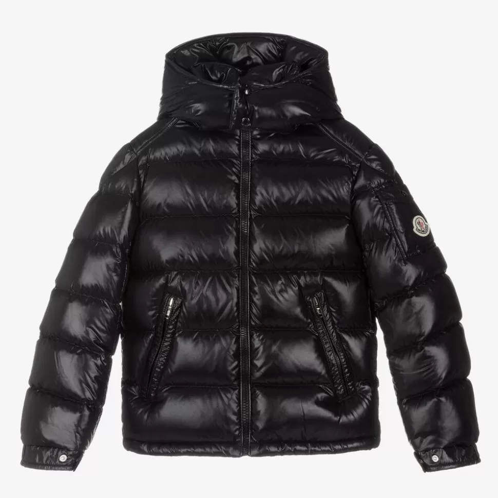 Moncler Enfant Teen Boys Black Maya Down Puffer Jacket^BOY Coats & Jackets