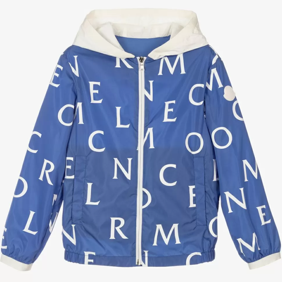 Moncler Enfant Teen Boys Blue Logo Jacket^BOY Coats & Jackets