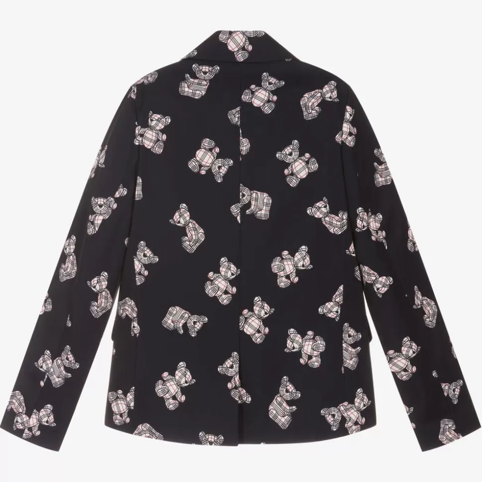 Burberry Teen Boys Blue Thomas Bear Blazer^BOY Coats & Jackets