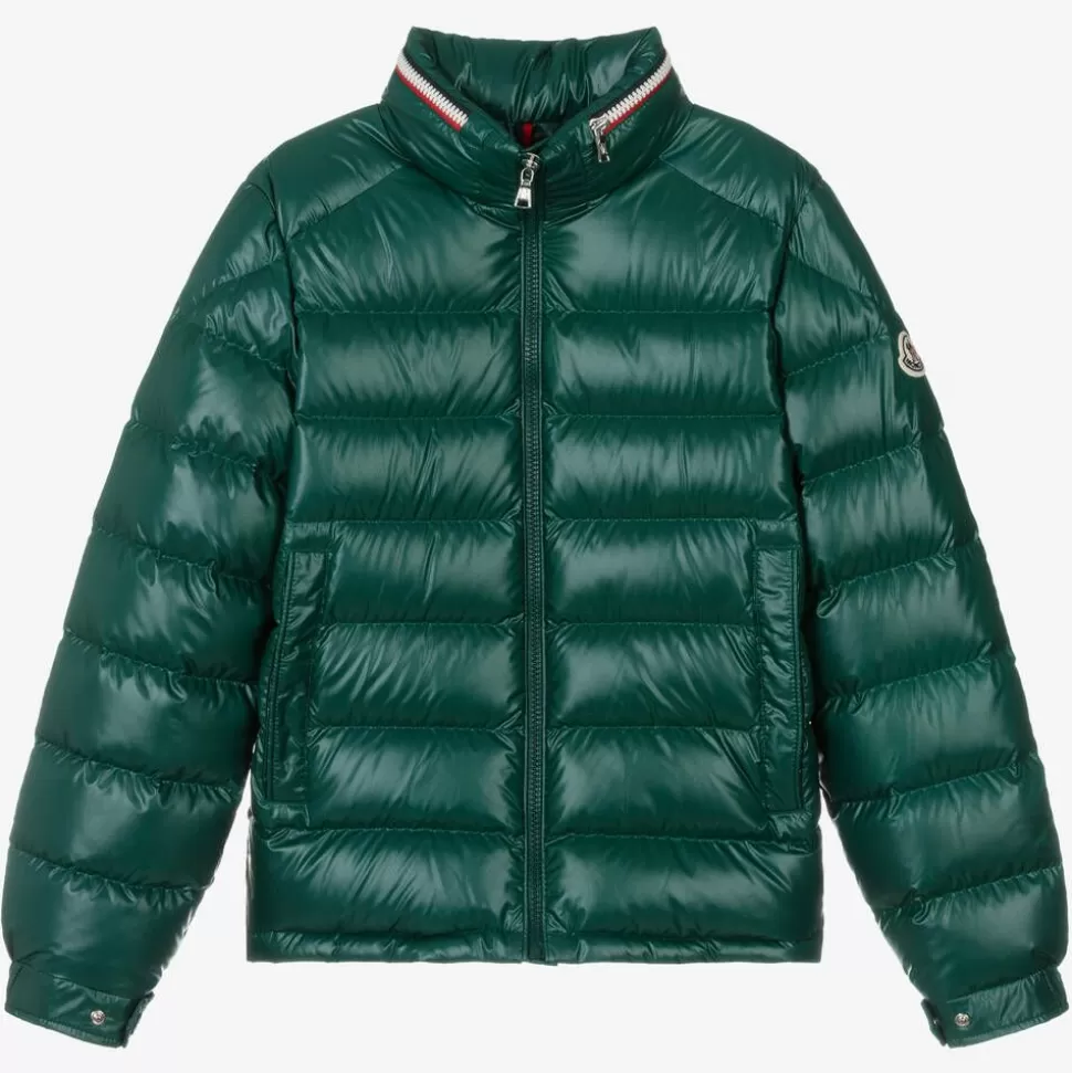 Moncler Enfant Teen Boys Green Bourne Down Puffer Jacket^BOY Coats & Jackets