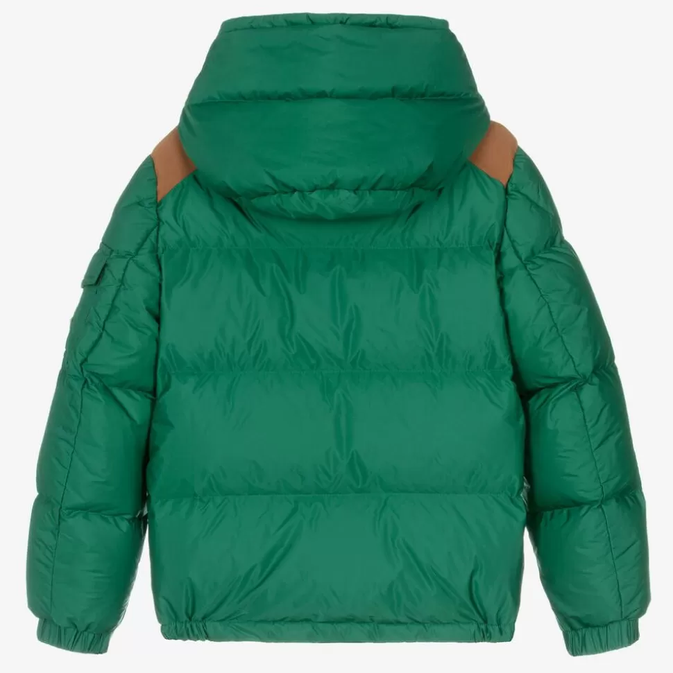 Moncler Enfant Teen Boys Green Down Padded Jake Jacket^BOY Coats & Jackets