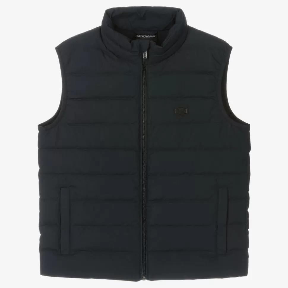 Emporio Armani Teen Boys Navy Blue Down Gilet^BOY Coats & Jackets