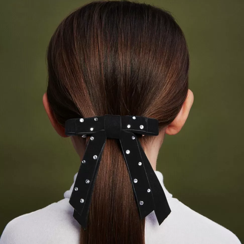 Milledeux Velvet Bow Hair Clip (10cm)^ Hair Accessories