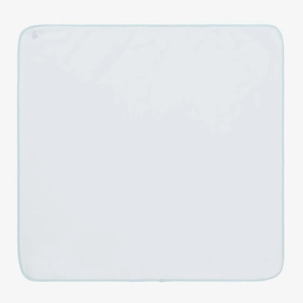 Emile et Rose White & Blue Cotton Blanket (73cm)^ Blankets & Shawls
