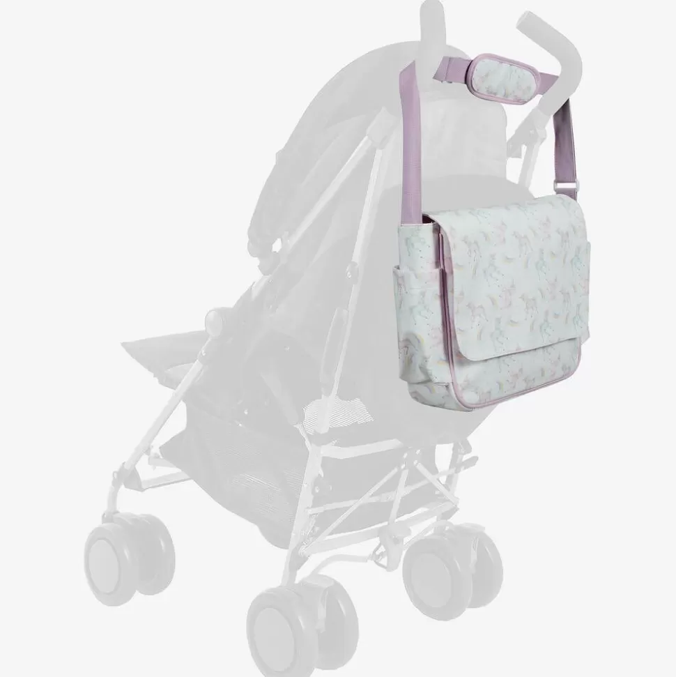 Powell Craft White & Pink Unicorn Baby Changing Bag (39cm)^ Bags