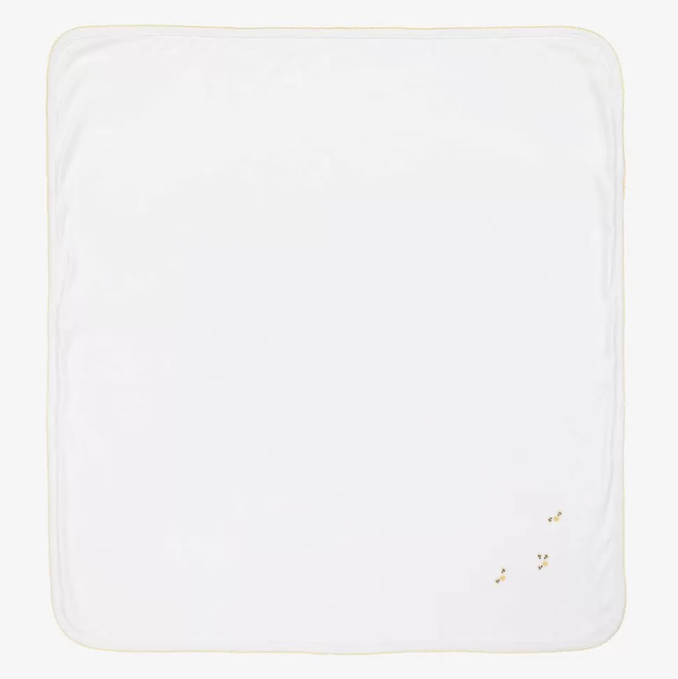 Kissy Kissy White Bee Hive Pima Cotton Blanket (73cm)^ Blankets & Shawls