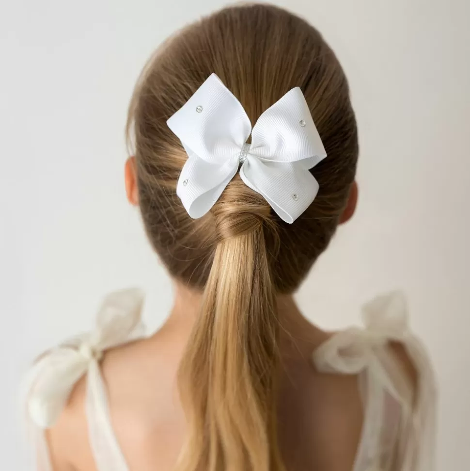 Cute Cute White Bow Hair Clip (10cm)^ Hair Accessories