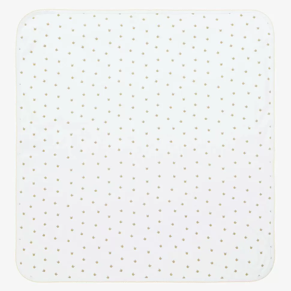 Kissy Kissy White Buzzing Bees Pima Cotton Blanket (74cm)^ Gifts