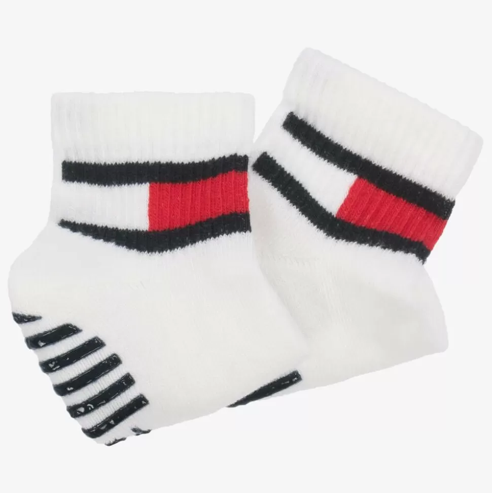 Tommy Hilfiger White Cotton Ankle Socks (2 Pack)^ Socks