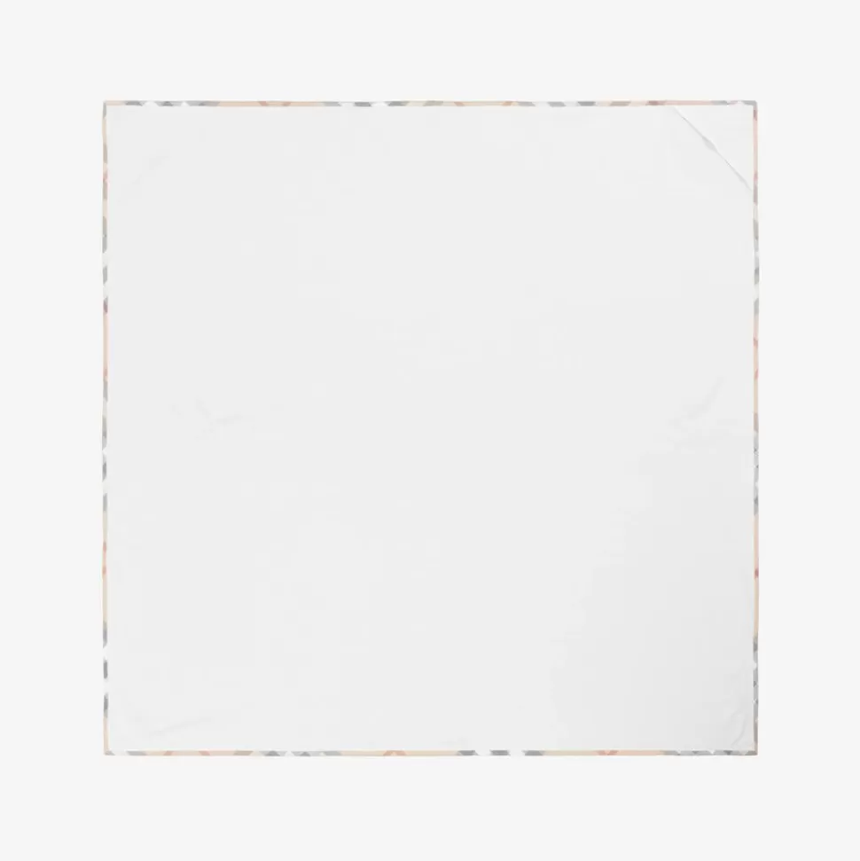 Burberry White Cotton Baby Blanket (100cm)^ Gifts | Blankets & Shawls