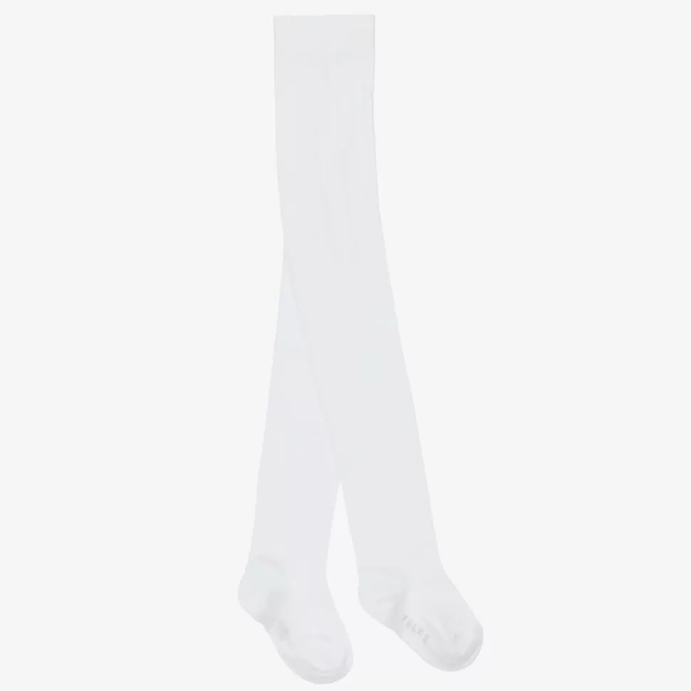 Falke White Cotton Knit Tights^ Tights