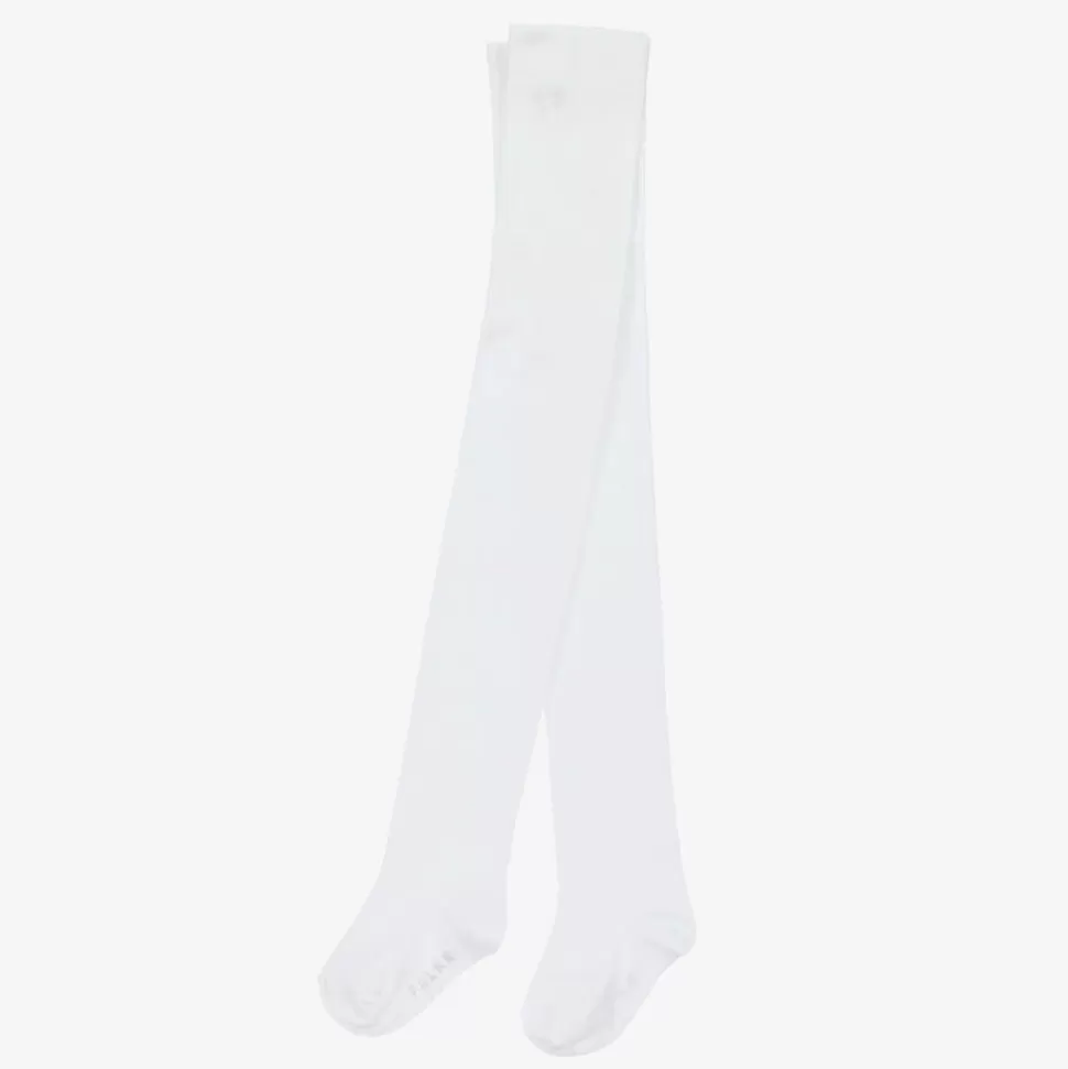 Falke White Cotton Knit Tights^ Tights