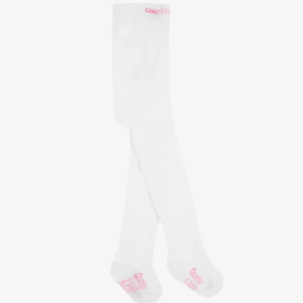 Country Kids White Cotton Knitted Tights^ Tights | Tights