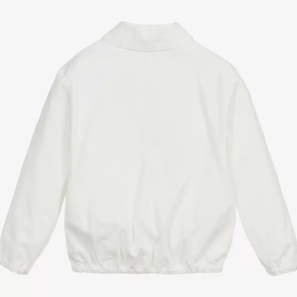 Gucci White Cotton Logo Baby Jacket^BOY Coats & Jackets