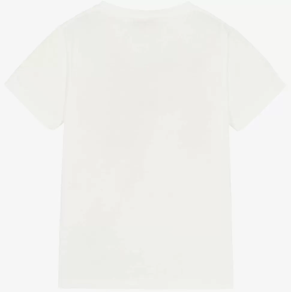 Gucci White Cotton Logo T-Shirt^ Tops