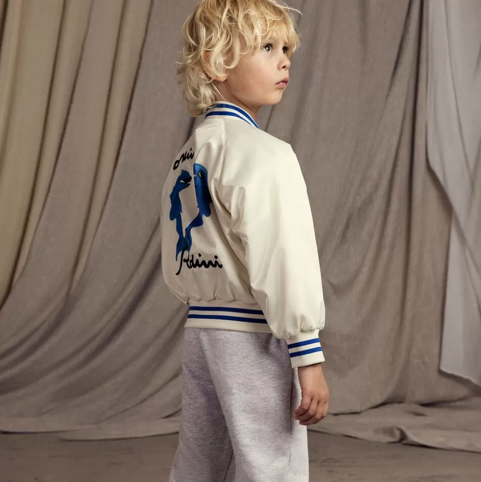 Mini Rodini White Dolphin Baseball Jacket^ Coats & Jackets