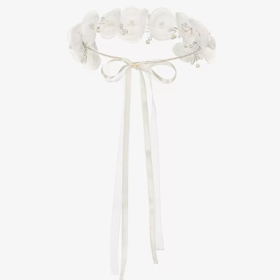 Sienna Likes To Party White Floral Hair Garland^ Hair Accessories