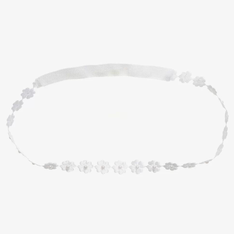 Cute Cute White Flower Pearl Headband^ Hair Accessories