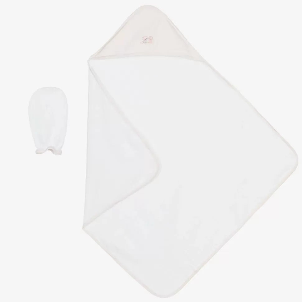 Kissy Kissy White Forest Fun Hooded Towel & Mitten Set^ Gifts | Towels & Robes