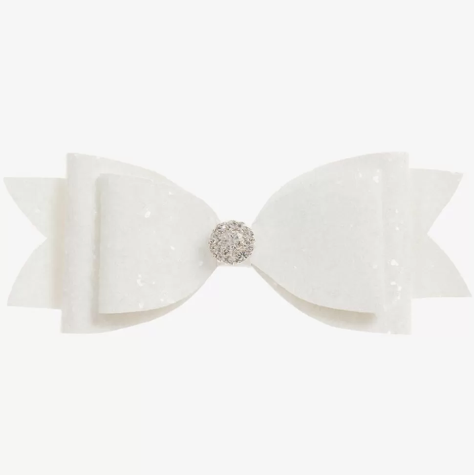 Cute Cute White Glitter Hairclip (14cm)^ Hair Accessories