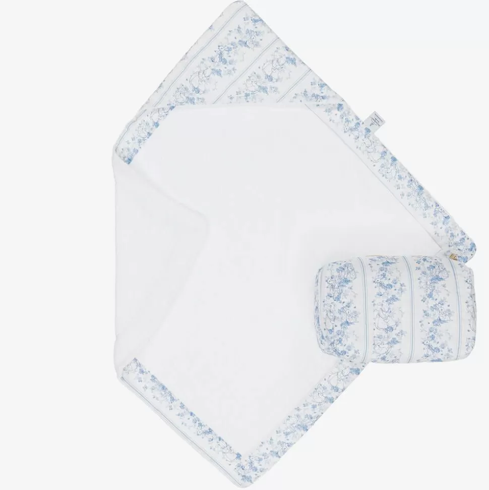 Peter Rabbit™ by Childrensalon White Hooded Baby Towel & Wash Bag Set^ Towels & Robes
