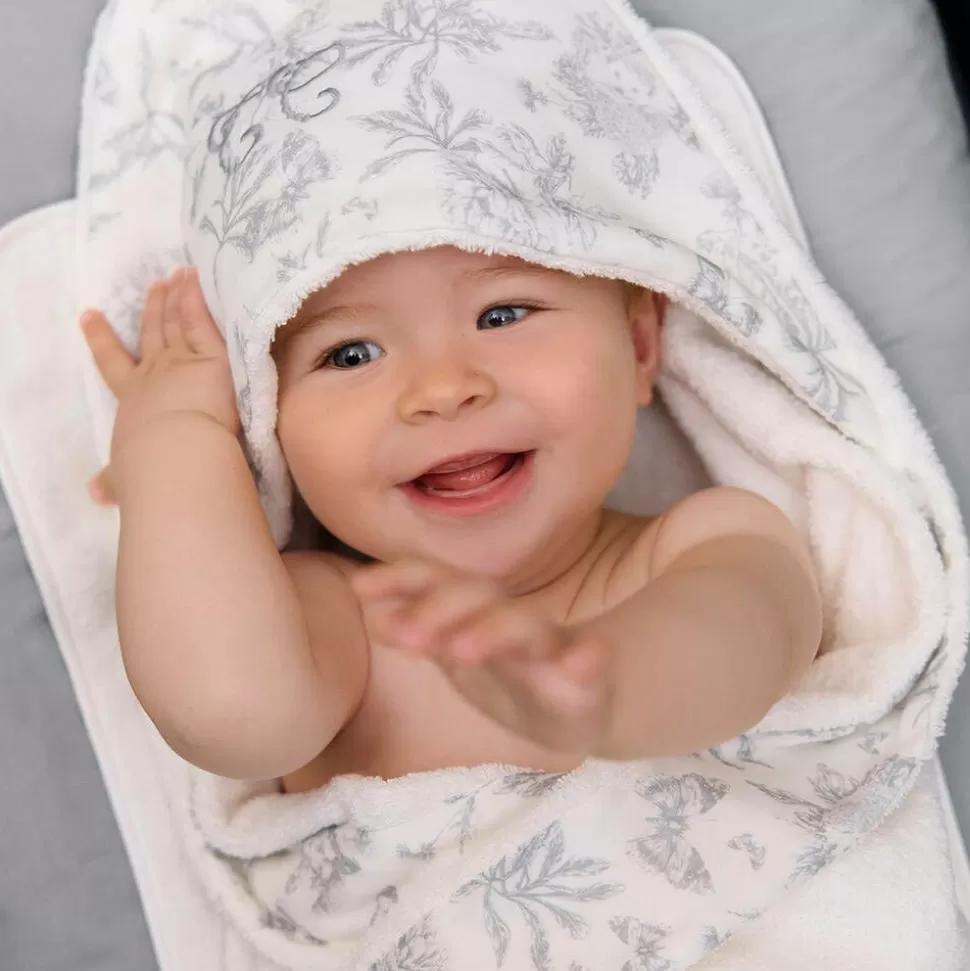 Tartine et Chocolat White Hooded Towel (70cm)^ Towels & Robes