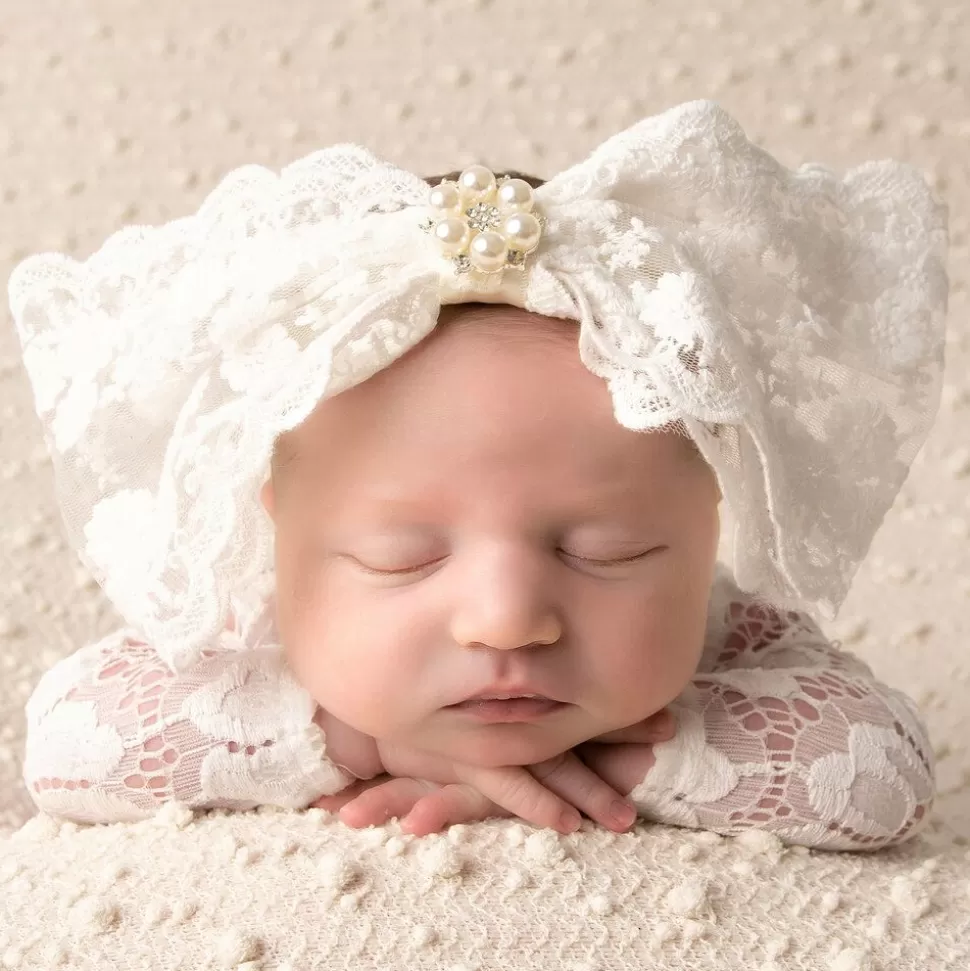 Cute Cute White Lace Bow Headband (24cm)^ Hair Accessories