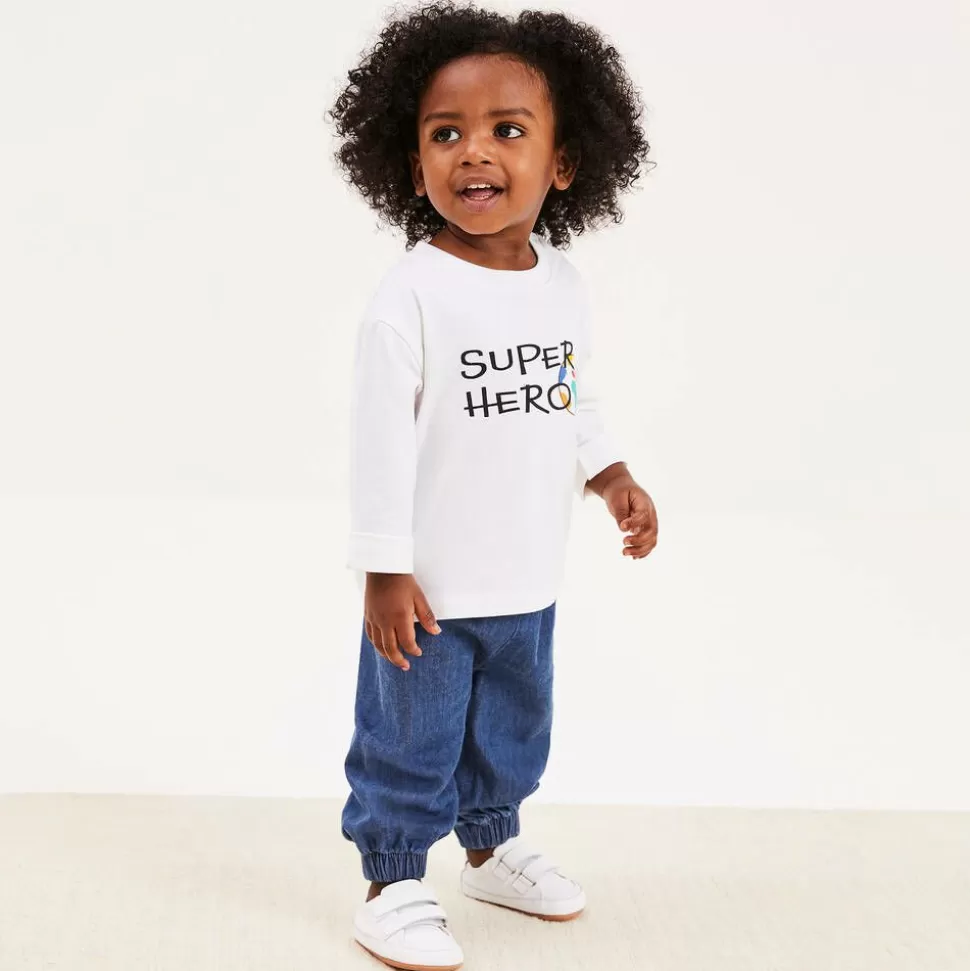 Tip Toey Joey White Leather Baby Trainers^ First Walkers | First Walkers