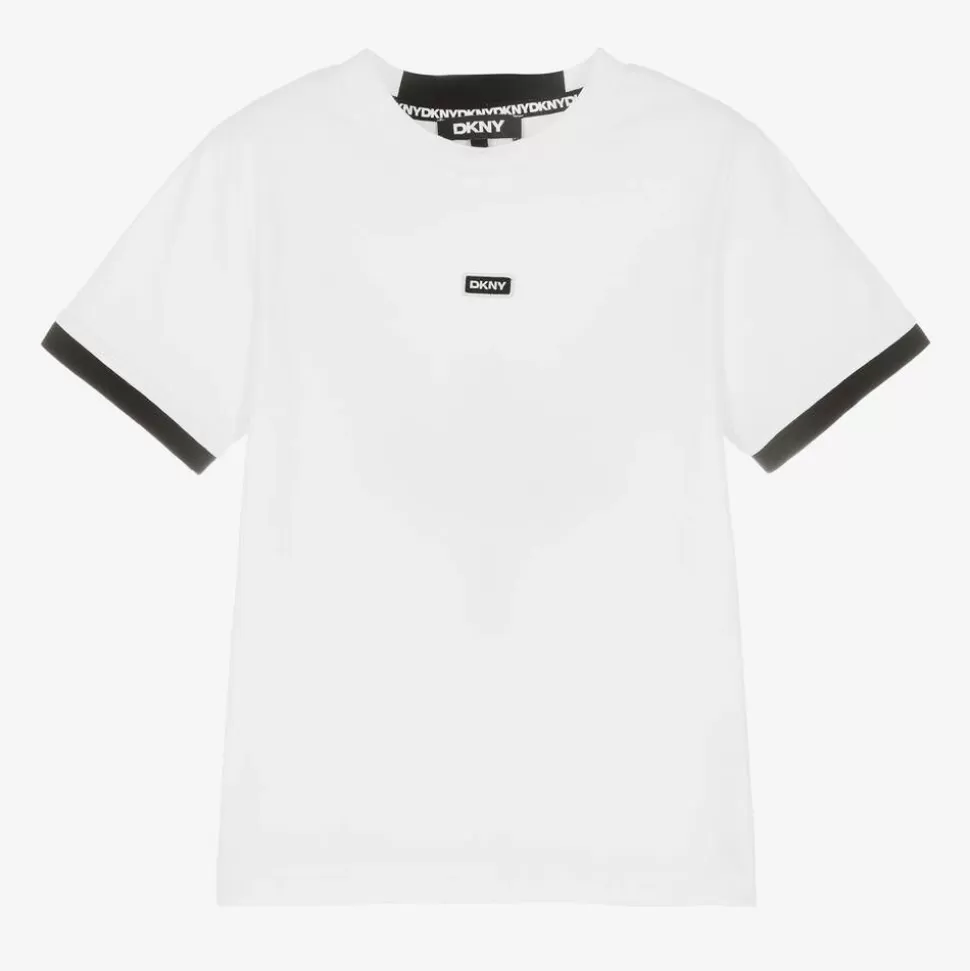 DKNY White Organic Cotton T-Shirt^BOY Tops