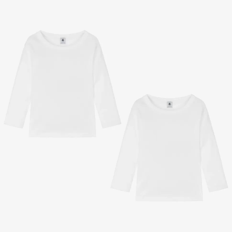 Petit Bateau White Organic Cotton Vests (2 pack)^BOY Underwear