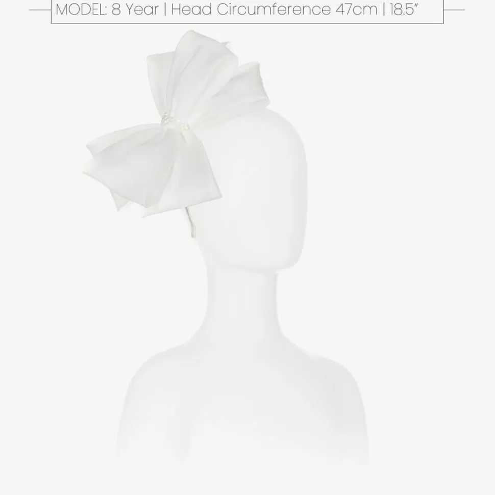 Sienna Likes To Party White Organza Bow Hairband^ Hair Accessories