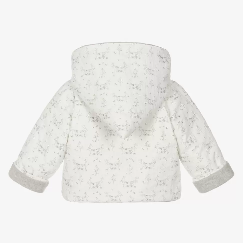 Paz Rodríguez White Padded Cotton Mouse Baby Jacket^ Coats & Jackets
