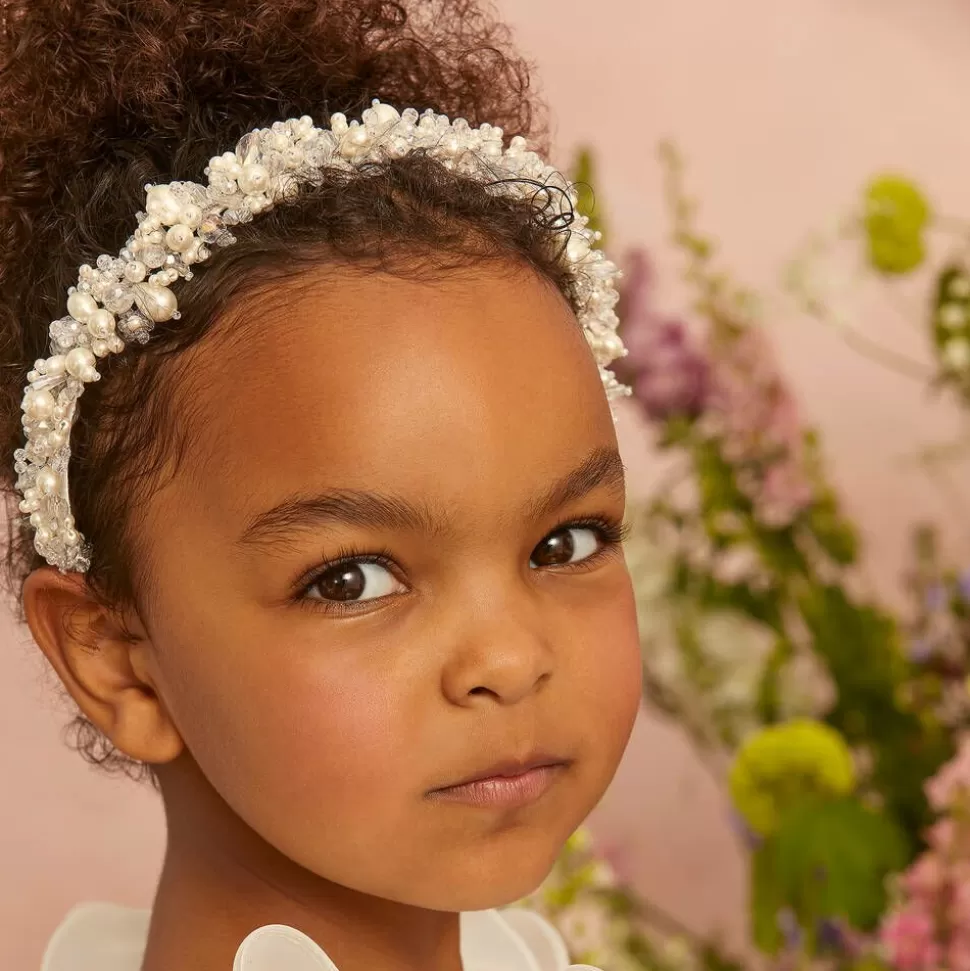 Sienna Likes To Party White Pearl & Crystal Hairband^ Hair Accessories