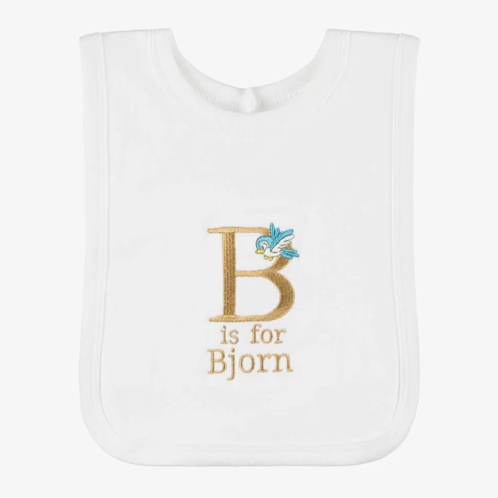 Paint My Dreams White Personalised 'B' Initial Bib^ Gifts