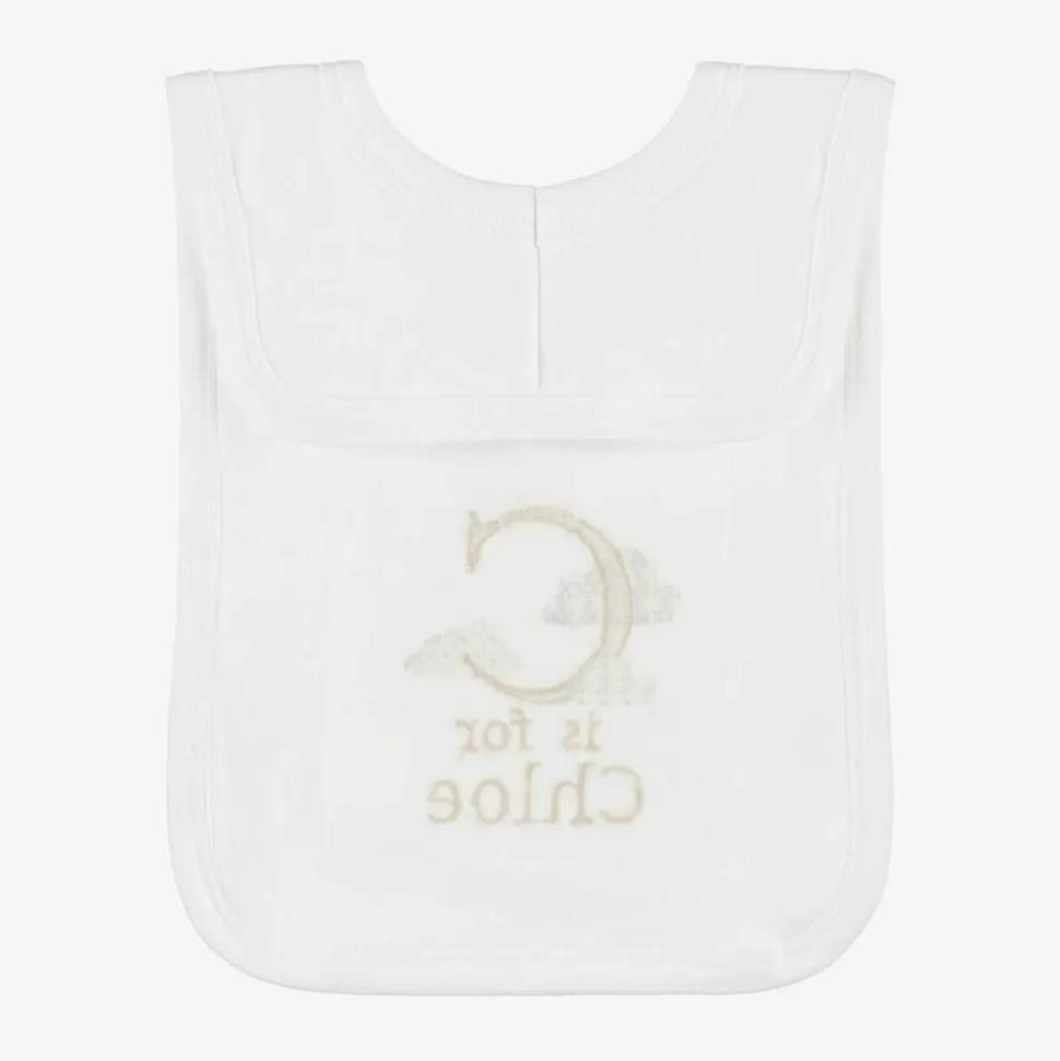 Paint My Dreams White Personalised 'C' Initial Bib^ Gifts