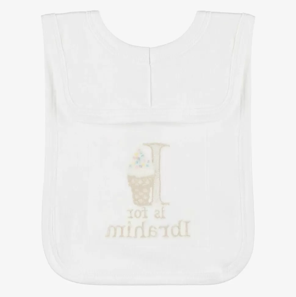 Paint My Dreams White Personalised 'I' Initial Bib^ Gifts