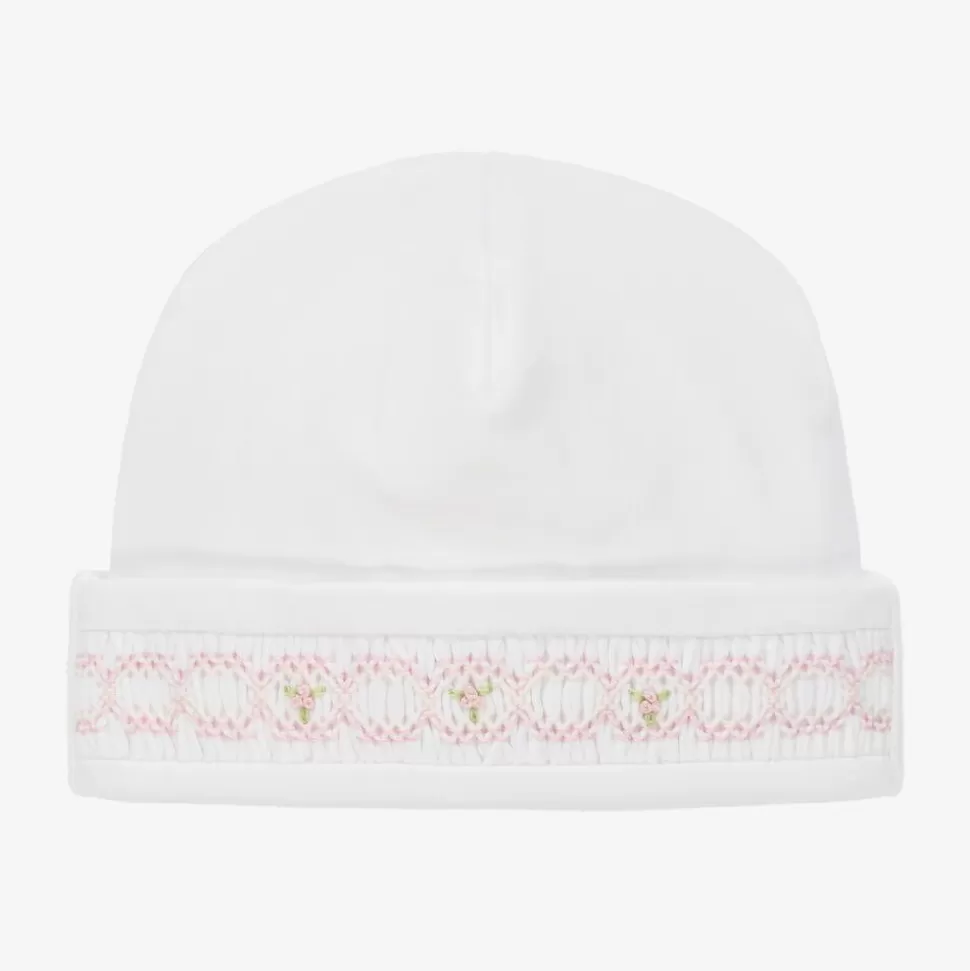 Kissy Kissy White Pima Cotton Baby Hat^ Hats