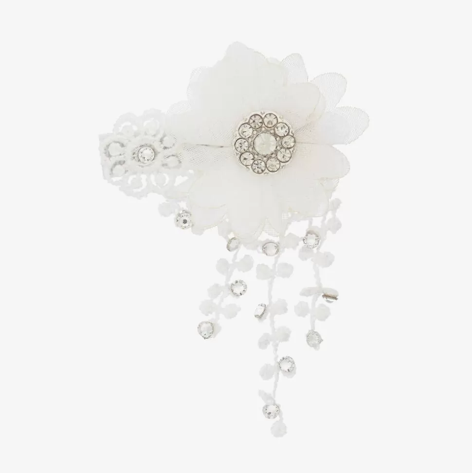 Cute Cute White Swarovski Hairclip (6cm)^ Hair Accessories