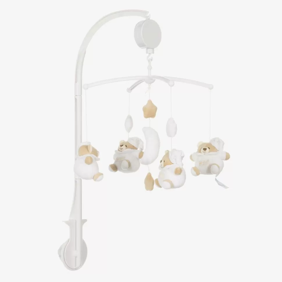 Nanán White Teddy Bear Musical Cot Mobile (40cm)^ Nursery Accessories