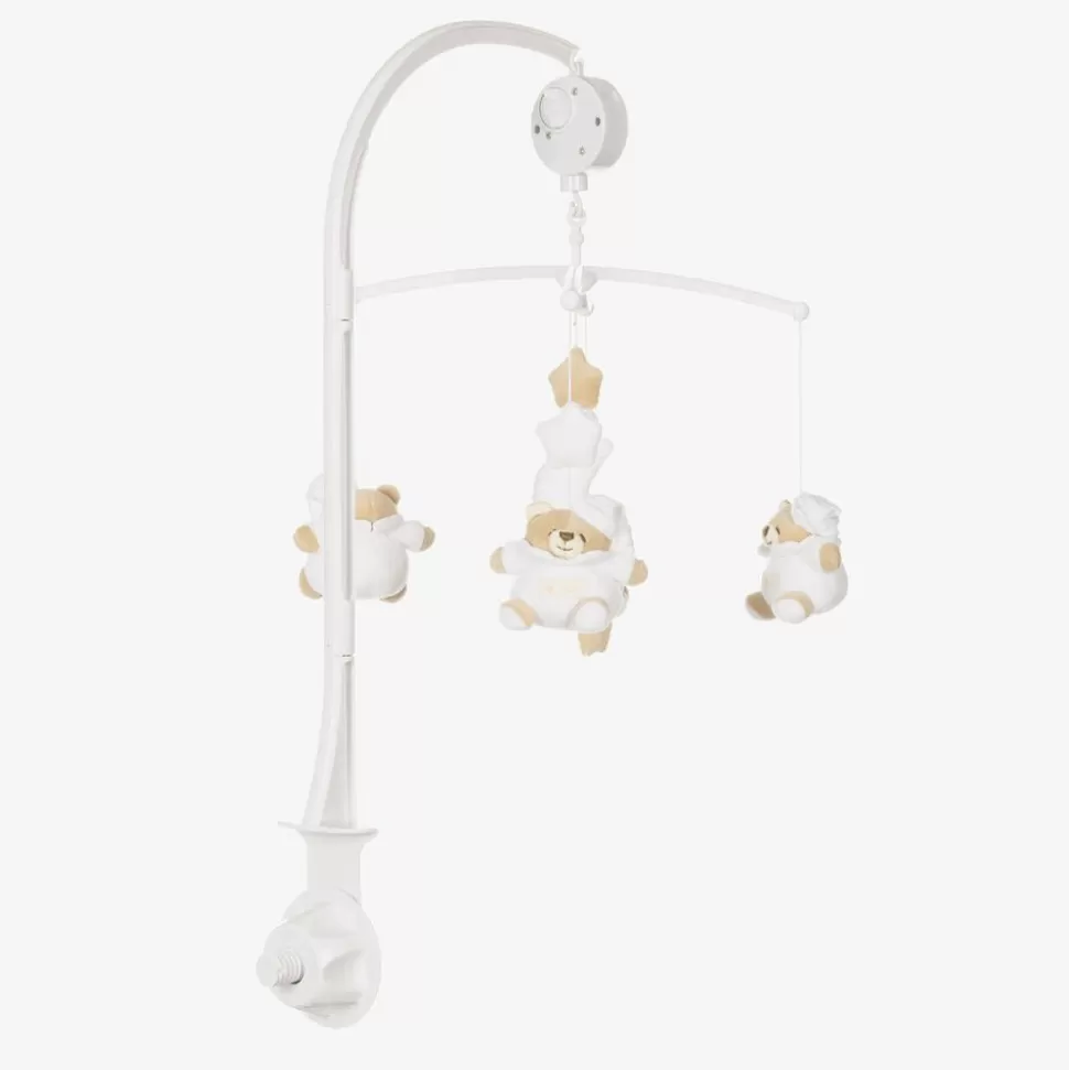 Nanán White Teddy Bear Musical Cot Mobile (40cm)^ Nursery Accessories