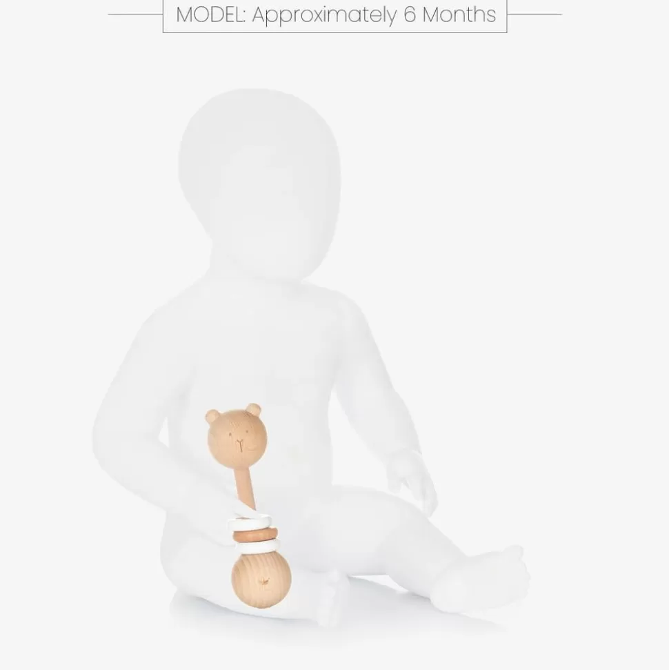 Bam Bam Wooden Bear Rattle (15cm)^ Toys