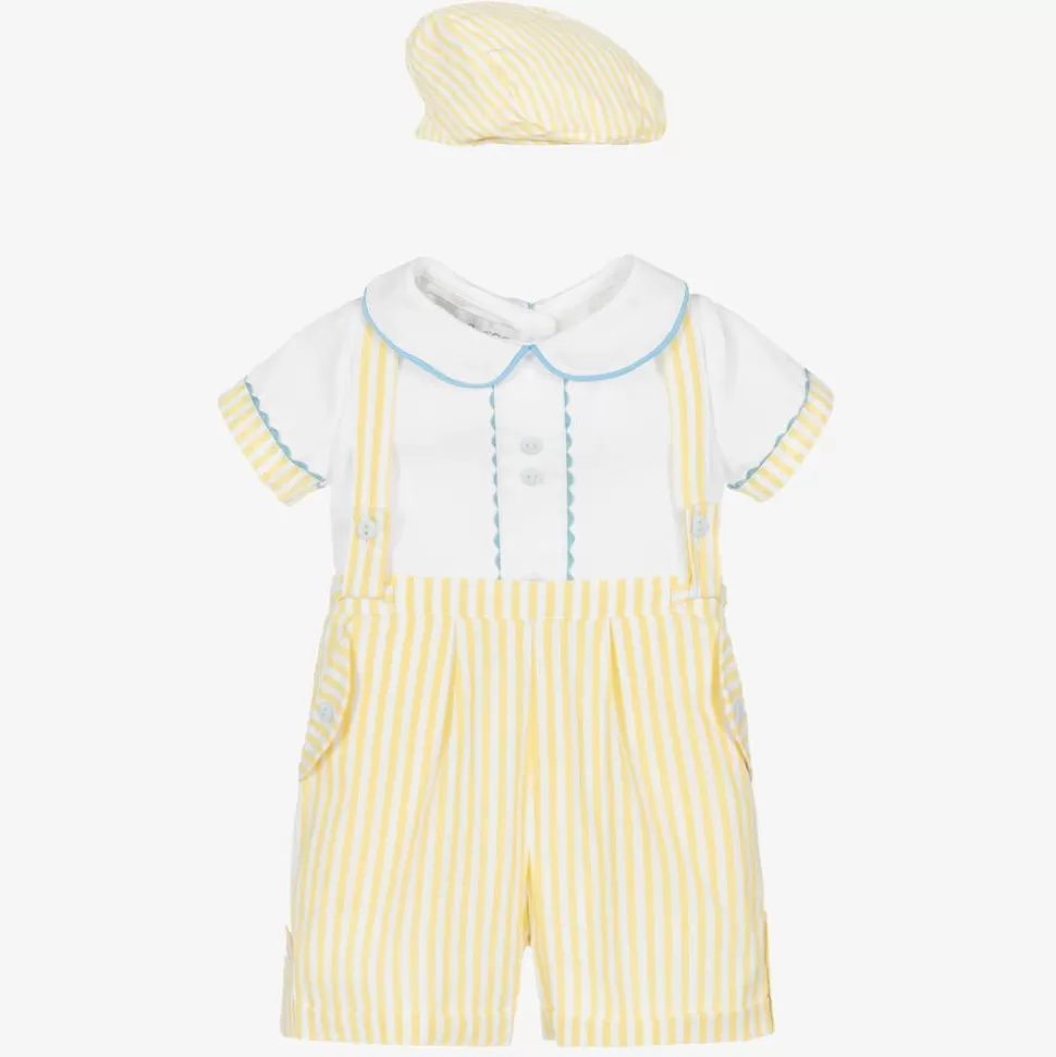 Beau KiD Yellow & White Shorts Set^ Outfit Sets