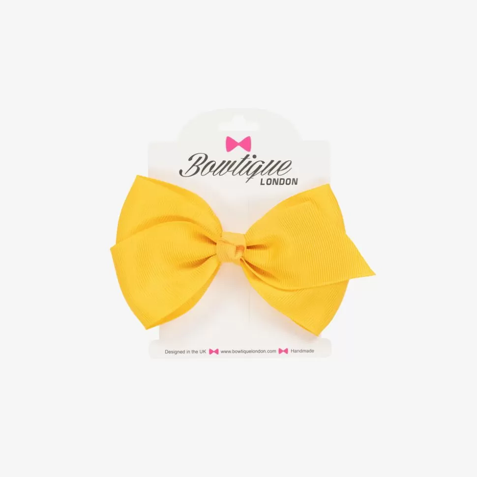 Bowtique London Yellow Bow Hair Clip (10cm)^ Hair Accessories